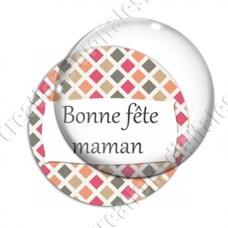 Image digitale - Bonne fête maman - Carreaux