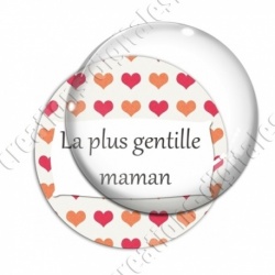 Image digitale - La plus gentille maman - Coeurs