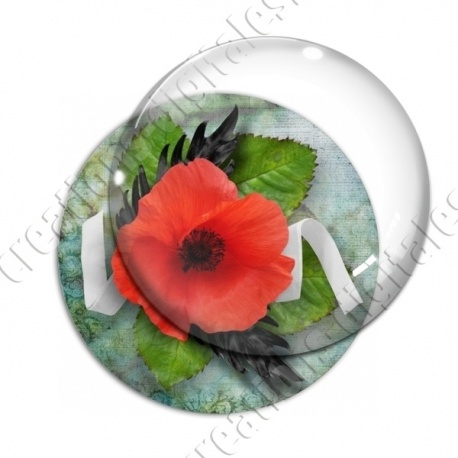 Image digitale - Coquelicot fond vintage 02