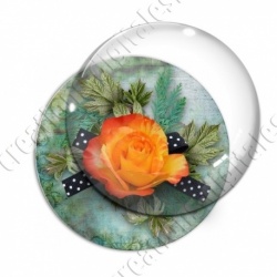 Image digitale - Montage fleur orange sur verdure