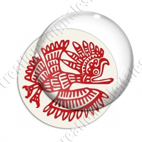 Image digitale - Tribal - Aztèque oiseau rouge