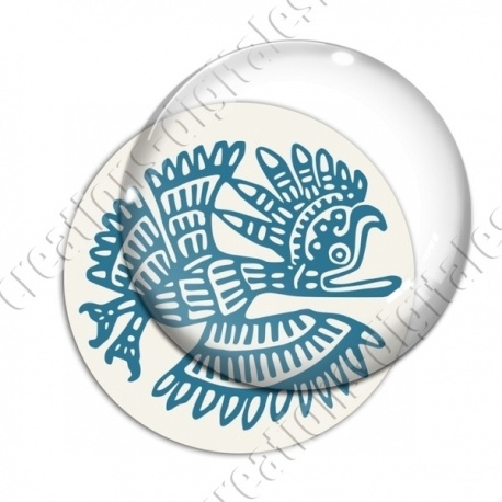 Image digitale - Tribal - Aztèque oiseau turquoise