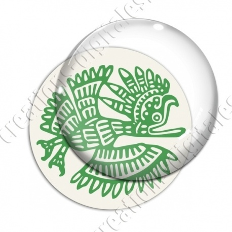 Image digitale - Tribal - Aztèque oiseau vert