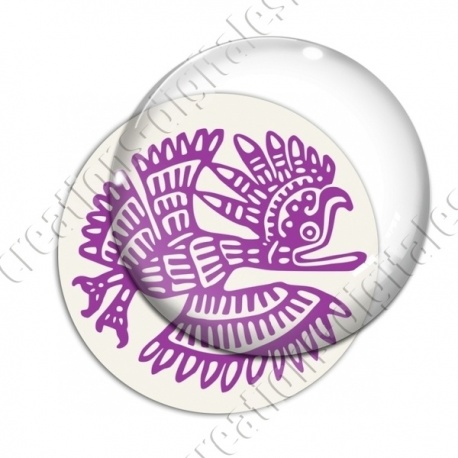 Image digitale - Tribal - Aztèque oiseau violet