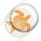 Image digitale - Tribal -Tortue orange