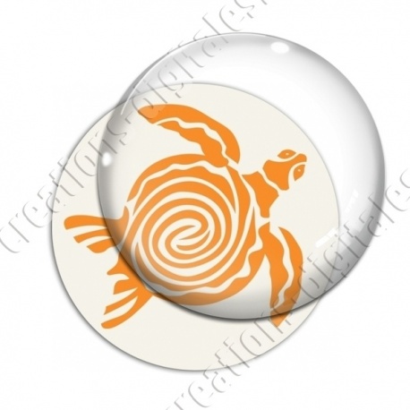 Image digitale - Tribal -Tortue orange