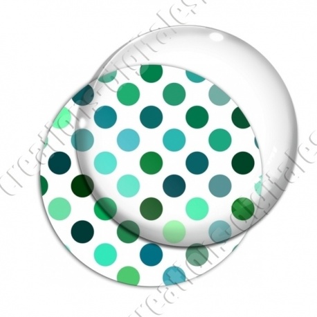 Image digitale - Pois dégradé turquoise