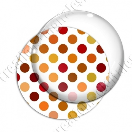 Image digitale - Pois dégradé orange