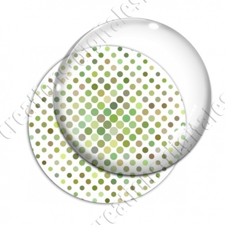 Image digitale - Pois différents tons vert