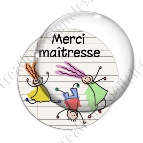 Image digitale - Merci maîtresse - 3 enfants