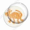 Image digitale - Tribal - Chien orange