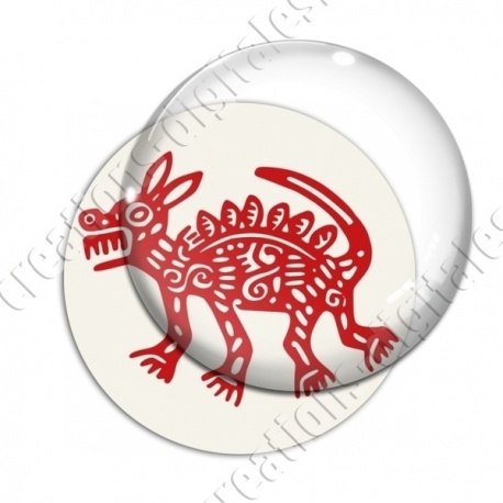 Image digitale - Tribal - Chien rouge