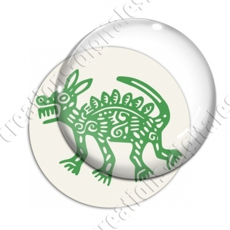 Image digitale - Tribal - Chien vert