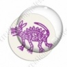 Image digitale - Tribal - Chien violet