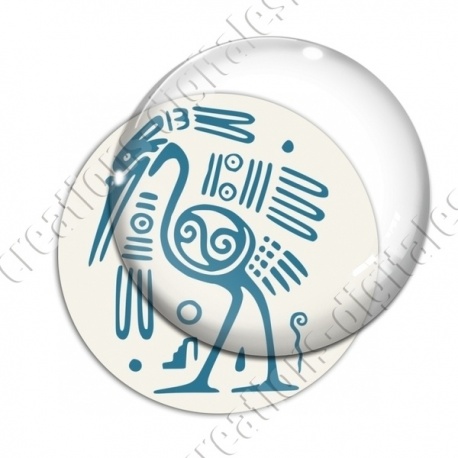 Image digitale - Tribal - Autruche turquoise