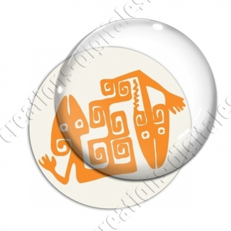 Image digitale - Tribal - Lézards orange