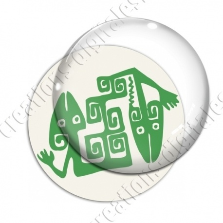 Image digitale - Tribal - Lézards vert