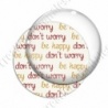 Image digitale - Don' worry Be happy rouge et orange