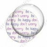 Image digitale - Don' worry Be happy violet et rose