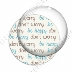 Image digitale - Don' worry Be happy brunt et bleu