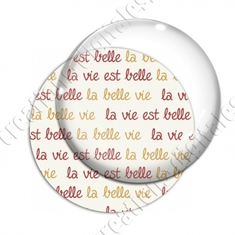 Image digitale - La vie est belle rouge et orange