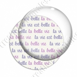 Image digitale - La vie est belle violet et rose