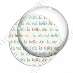 Image digitale - La vie est belle brun et bleu
