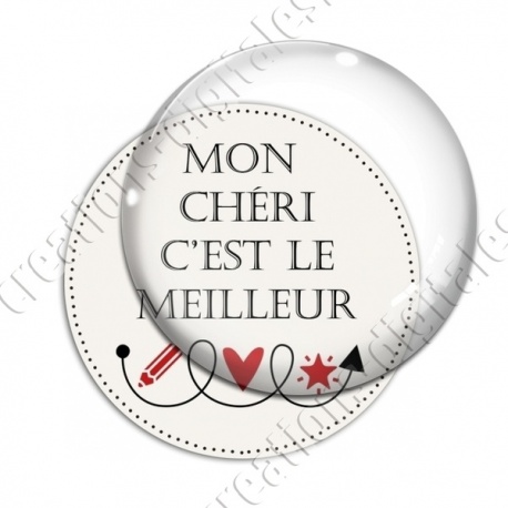 Image digitale - Meilleur chéri - Flèche bouclée