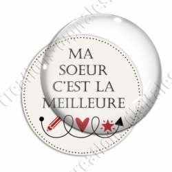 Image digitale - Meilleure soeur - Flèche bouclée