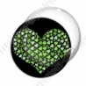 Image digitale - Multi-coeurs verts fond noir