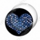 Image digitale - Multi-coeurs bleus fond noir
