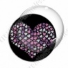 Image digitale - Multi-coeurs rose fond noir