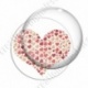Image digitale - Multi-coeurs rouge/rose fond blanc