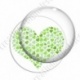 Image digitale - Multi-coeurs verts fond blanc