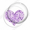 Image digitale - Multi-coeurs violet fond blanc