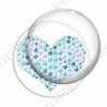 Image digitale - Multi-coeurs bleu 2 fond blanc