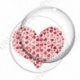 Image digitale - Multi-coeurs rouges fond blanc