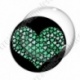 Image digitale - Multi-coeurs verts fond noir