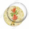 Image digitale - Fillette robe fleur rouge