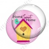 Image digitale - Home sweet home nichoir fond rose