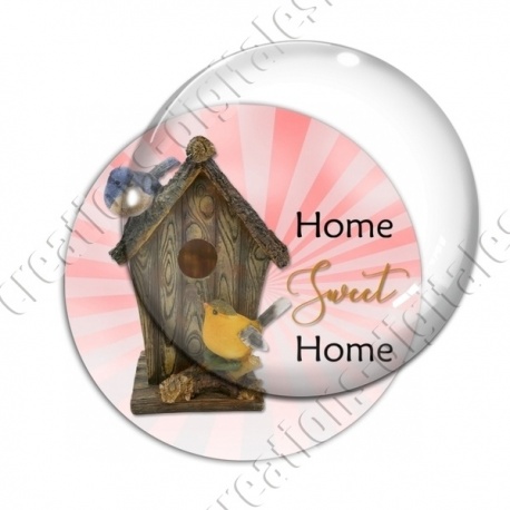 Image digitale - Home sweet home nichoir bois rose
