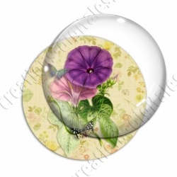 Image digitale - Bouquet de fleurs fond fleuri