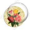 Image digitale - Bouquet de fleurs fond fleuri