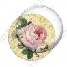 Image digitale - Rose et papillons fond fleuri