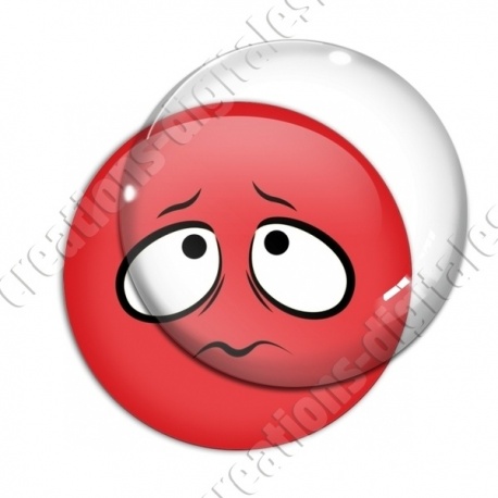 Image digitale - emoji inquiet