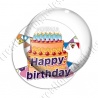 Image digitale - Bon anniversaire gâteau orange 01