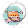 Image digitale - Bon anniversaire gâteau orange 03