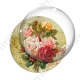 Image digitale - Bouquet de roses  fond lettre vintage