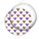 Image digitale - Coeurs bicolores - Marron et violet