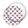 Image digitale - Coeurs bicolores - Marron et violet